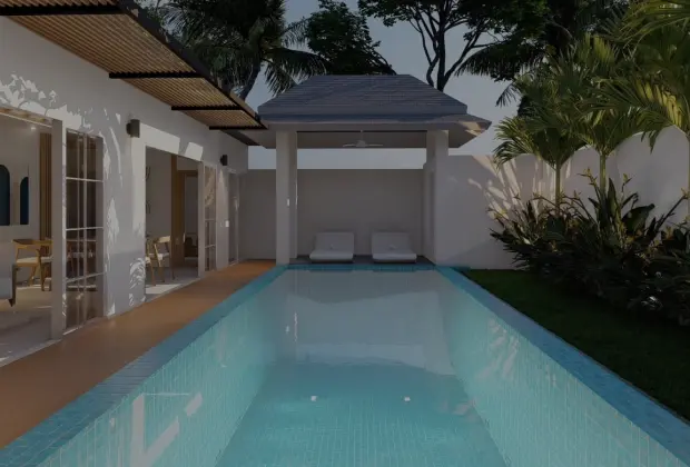 Modern Private Pool View at Luxury Villa in Phuket